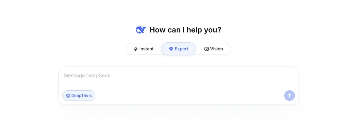 DeepSeek start screen