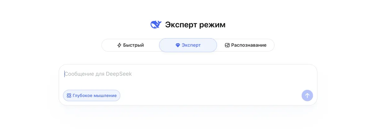 Стартовый экран DeepSeek