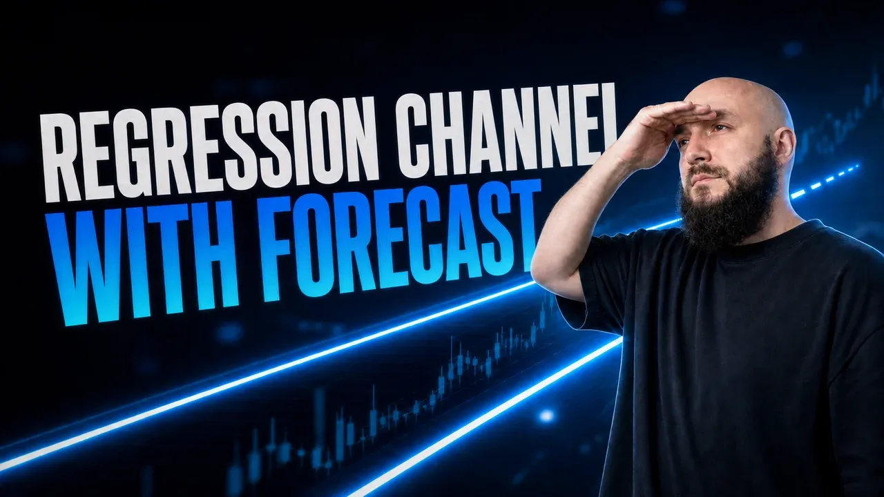 Adaptive Regression Channel — an adaptive regression channel with a neat forecast