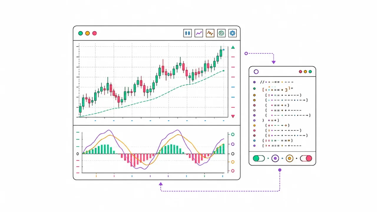 Создаем осцилляторы для Spectra Charts в отдельном окне под графиком