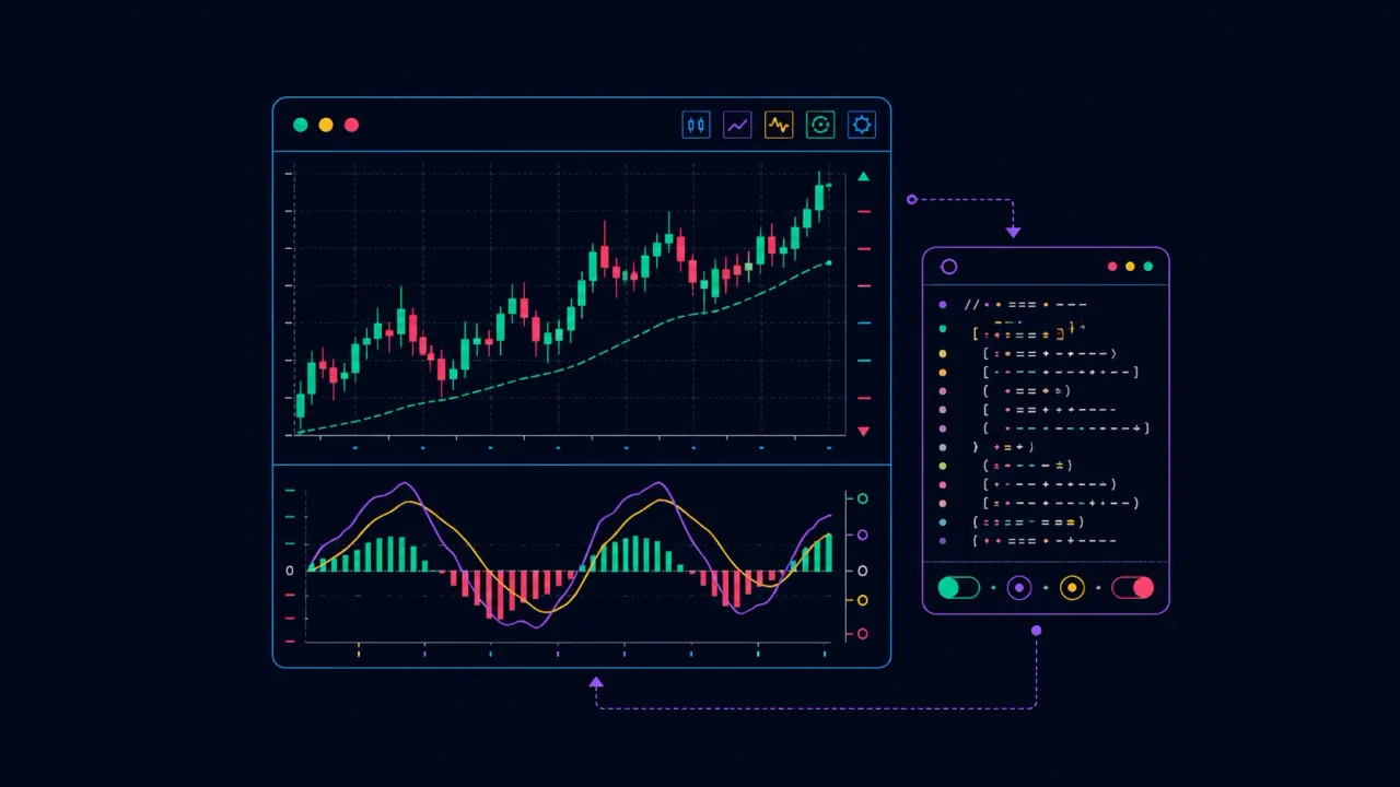 Создаем осцилляторы для Spectra Charts в отдельном окне под графиком