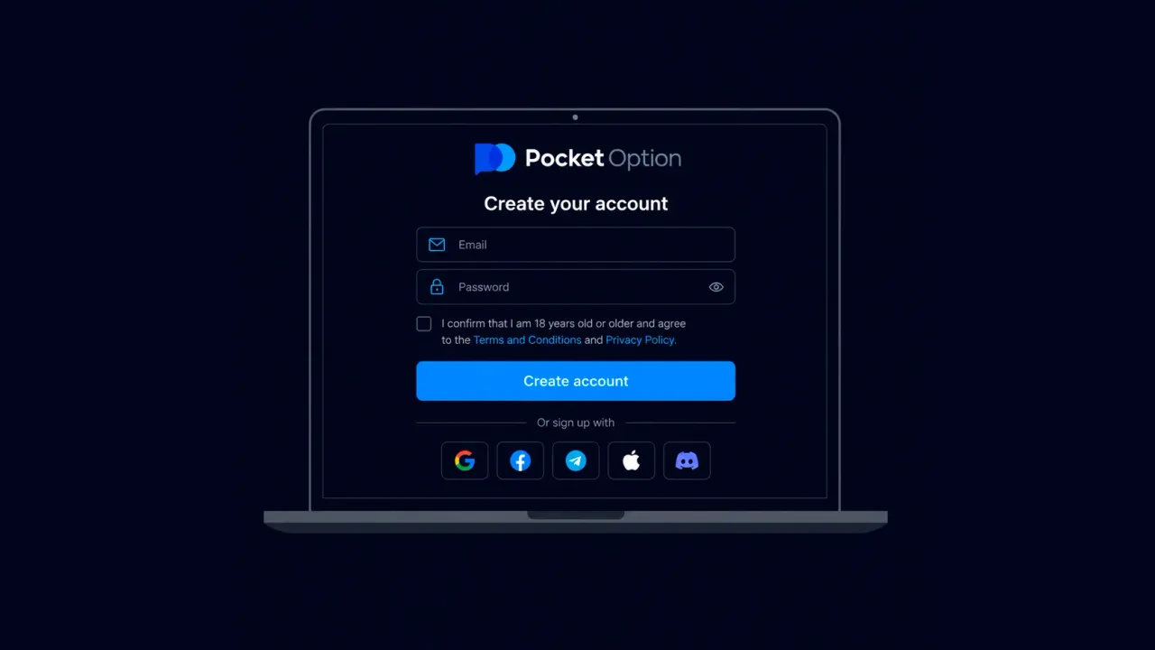 Как зарегистрироваться на бирже Pocket Option