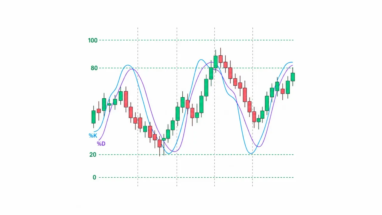 Stoch Levels Overlay — классчиеский осциллятор стохастик поверх графика