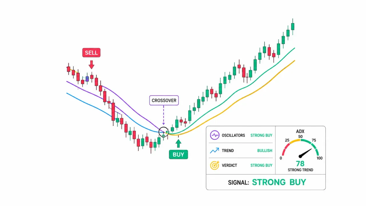 Индикатор Summary Analytics HUD — карточка общей оценки рынка
