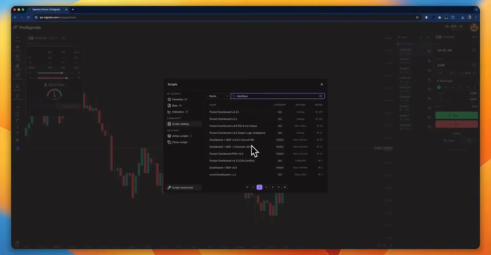 Каталог скриптов по запросу «dashboard»: несколько версий Pocket Dashboard